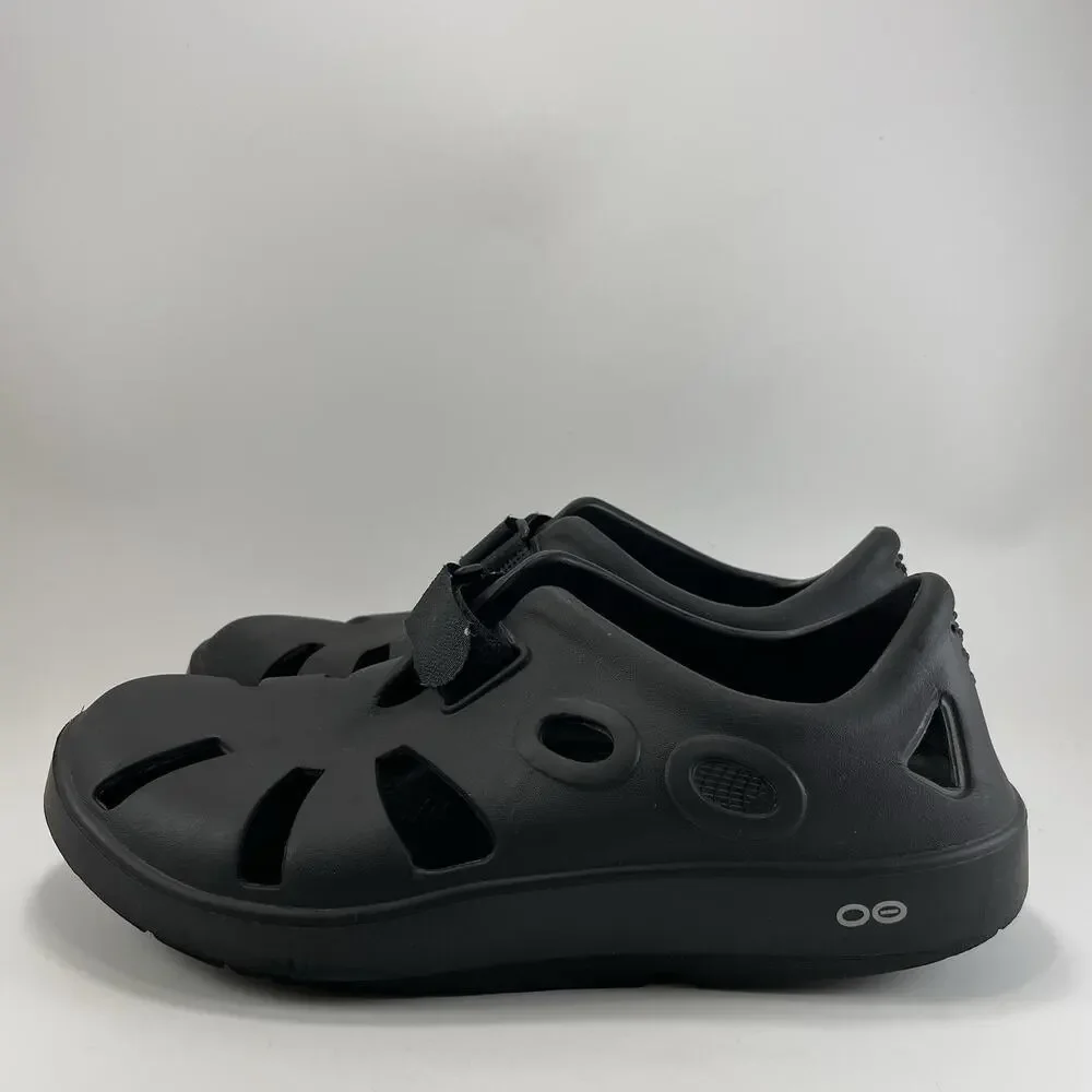 OOFOS OOcando Sport Black Unisex M10/W12 Recovery Comfort Closed Toe Clog